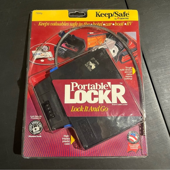 Portable Safe Lock Brand Cable Locker Keep/Safe By Sentry NEW Sealed - Picture 1 of 5